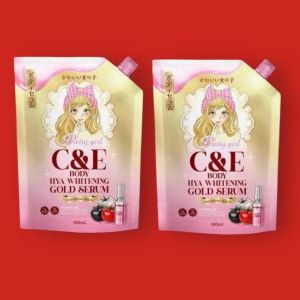 (1เเถม1) ครีม โลชั่นสูตร ไฮยาเร่ง ผิวสวยเนียน Pretty Girl C&E Serum พริตตี้เกิล์ล ซีแอนด์อีเซรั่ม 300 กรัม