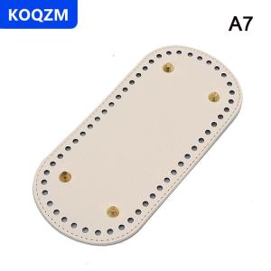 [COD] KOQZM 22x10Cm Dài Dưới Cho Dệt Kim Túi PU Da Cơ Sở Túi Handmade Dưới Với Lỗ Tự Làm Crochet Túi Phụ Kiện Phía Dưới