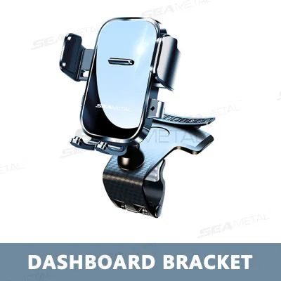 SEAMETAL Car Phone Holder 360° Rotating Dashboard Rearview Mirror Phone Mount Car Holder Clip with Number Plate