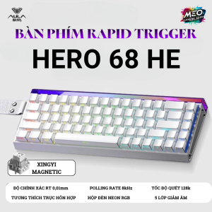 Bàn Phím Cơ Gaming Aula Hero 84HE - Rapid Trigger Switch Nam Châm Polling Rate 8k - RT 0.01mm