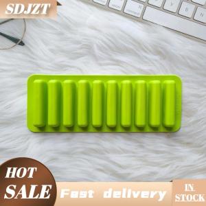 SDJZT Silicone dải dài Ice Cube khuôn không dính cho sô cô la Jelly Biscuit DIY Baking Ice Cream thanh khay công cụ nhà bếp 10 Lưới