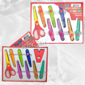 Astar Decorating Scissors with 8 sets of blade/8in1 scissor Astar/Gunting Menghias/装饰剪刀