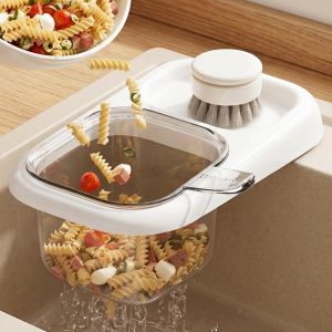 Kitchen Sink Drain Basket / Sink Separator for Leftovers / Food Tea Leaves Filtering Basket / Draining Rack