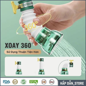 Đầu Lọc Nước Tại Vòi Trực Tiếp Tăng Áp Lực Nước Xoay 360 Độ Dễ Dàng Lọc Cặn Bẩn Tạp Chất