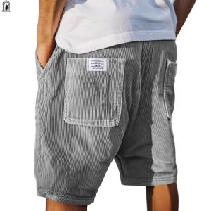 Quần short vải nhung cổ điển của nam giới  Quần đùi dệt họa tiết vừa vặn  Mùa hè giản dị Mặc hàng ngày Quần tây nam vải nhung Quần short giản dị 2026
