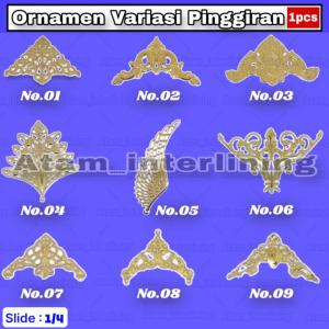 1pcs | Variasi Siku Siku Sudut Hantaran Seserahan Pernikahan | Variasi Sudut Siku Siku Bingkai hiasan dinding | Variasi sudut siku kotak box hantaran seserahan lempengan besi logam | Sudut Siku Lempengan Mahar | Hiasan sudut siku wayang Mahkota | ORNAMEN