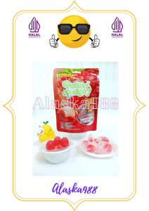 Lianggui strawberry peeled gummy | permen strawberry peeled | permen strawberry kupas | Fudge Fruit