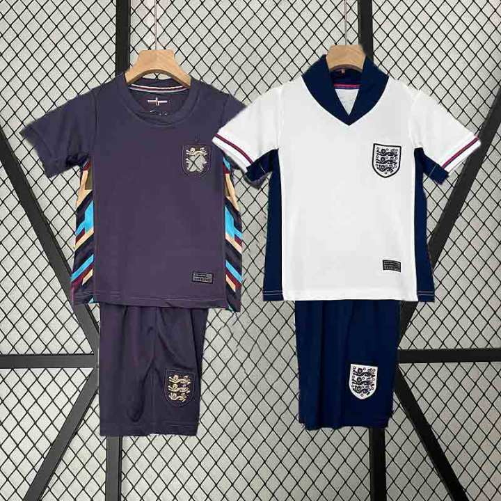20242025 Euro Cup EnglanDs kids Home and Away soccer uniform Size16