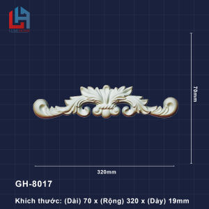 Phù điêu PU LUMI HOME họa tiết hoa góc cạnh trang trí khung tranh trần tường chất liệu PU siêu bền mã GH-8017