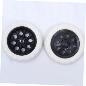 1 Pair Trolley Luggage Travelers Cart Wheels Foarm Shopping Cart Wheels Heavy Duty Caster Wheels