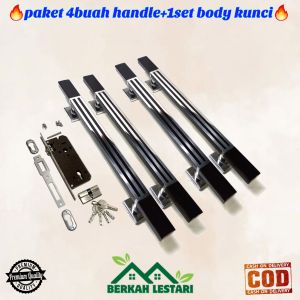 handle gagang tarikan pull pintu  pegangan rumah pilihan panjang 33cm 45cm dan 60cm model maron lis3 bahan stainless untuk pintu depan dan kamar tersedia set body kunci