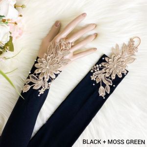Handsocks BLOSSOM BLACK MIX by Asty Couture Lycra Cotton Lace