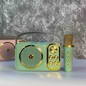 Loa Karaoke Zansong C12 - Kèm 1 Micro Không Dây. Kiểu dáng mini siêu kute màu sắc bắt mắt. Mặt trước có bộ âm trầm được bảo vệ bởi lưới kim loại. Có cổng kết nối AUX USB thẻ TF và tích hợp Bluetooth 5.0
