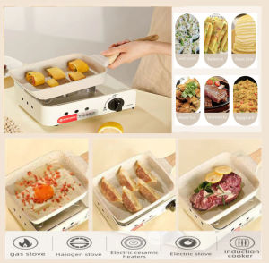 กระทะ กระทะหินทรงสี่เหลี่ยมขนาดเล็กสไตล์ญี่ปุ่น tamagoyaki