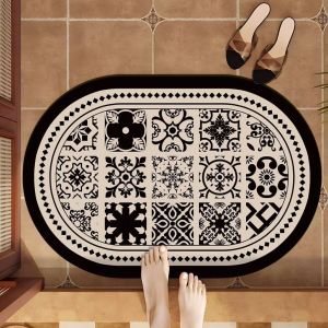 Soft Diatomite Mat Japan Floor Toilet Shower Mat Bath Absorbent Rug Fast Quick Drying Floor Mat Non Slip Anti-Slip Lightweight For Bathroom Mat