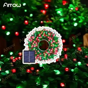 Solar Christmas Light Strip Lighting Outdoor Christmas Lights LED Holiday Party Garden Decorate Solar Power Fairy Light Waterproof IP65 Solar Fairy Xmas 12m