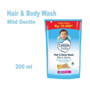 Cussons Baby Hair & Body Wash Mild & Gentle - Sabun Shampoo Bayi 2in1