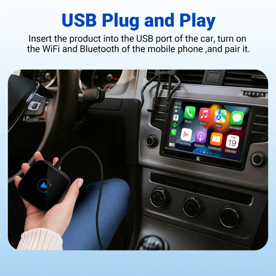 Ottomotion 5.0 Wireless Apple CarPlay Android Adapter Car Play Dongle  Accessorie