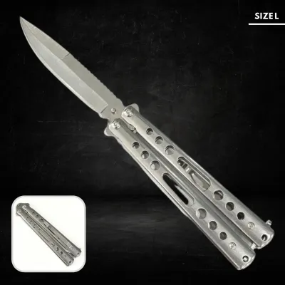 Xtreme Store มีดบาลิซอง Balisong บาริซอง มีดควง มีดซ้อม มีดผีเสื้อ สำหรับการฝึกควง สีเงิน สีดำ สีรุ้งไทเทเนียม สำหรับมือโปร สินค้าพร้อมส่งทันที