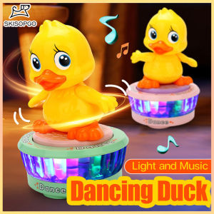 Dancing Duck Toy with Light and Music Electric Dancing Toy Educational Toys Duck Walking Toys Kids Gift