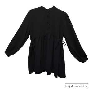 Blouse Crinkle Airflow Terbaru Baju Atasan Polos Wanita Viral Kekinian Nazella Murah Kekinian | Kemeja Blouse Basic Premium