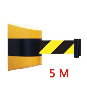 Safety isolation barrier queuing fence with 5M-10M warning line queuing