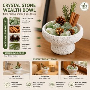 Himalayan salt block container | Natural crystal aromatherapy stone | Colored raw crystal gemstone ornaments | Home and office desktop decorations | Cement lucky charm home decorations
