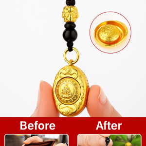 Gold Ingot Spinning Keychain To Attract Wealth And Fortune Auspicious Carry On Pendant