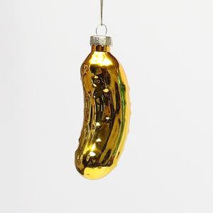Christmas gift 【AYLMER】 1Pcs Christmas Tree Hanging Ornament Glass Cucumber Pendant Creative Pickled Cucumber Christmas Tree Decor Pendant