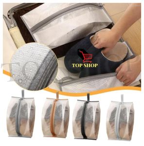 TOP SHOP 1pcs All Water Resistant Shoe Bags for Travel Storage Organizer Pouch with Zipper Waterproof for Men Women
