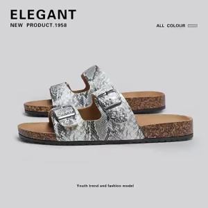 [Free Shipping] New Summer Double-Strap WomenS Beach Shoes Outdoor Casual Buckle Height-Increasing Casual Sandals