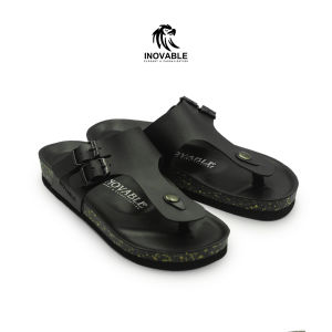 InoInovable Sandal Casual Pria Wanita | Ringan Nyaman & Anti Slip - Natan II Full Black