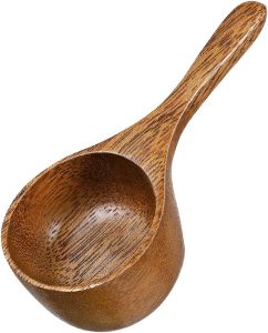 Acacia Wood Measuring Spoon Kitchen Measuring Wooden Scoop Water Scoop Wooden Milk Tea Copper Cups 1/4 Cup Condiments Ice Cream Coffee