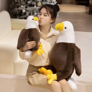 JOJO CASTLE Simulation Eagle Plush Toy 25/35/45/60cm Lilfelike Hawks Stuffed Bird Doll Cute Home Decoration Gifts for Children Boy