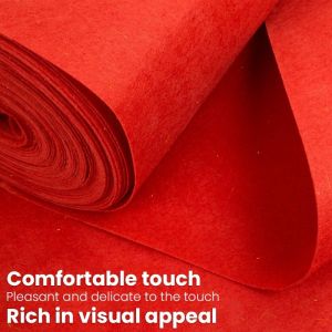 1.5m x 10/15/25m Red Event Carpet Roll Aisle Runner Wedding Carpet Christmas Catwalk Decorations Waterproof Coating Red carpet Indoor Outdoor Decoration Carpet Event Party Wedding Rug