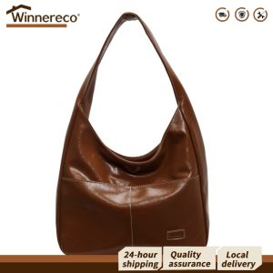 Fashionable Womens Tote Bag with Magnetic Closure Soft PU Leather Hobo Bag for Work and Travel in Elegant Shades