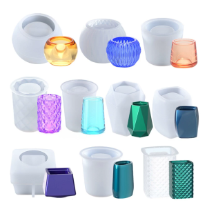 แม่พิมพ์ซิลิโคนอเนกประสงค์สำหรับกระถางต้นไม้แม่พิมพ์กระถางปลูกพืชอีพอกซีเรซินแยกชิ้นส่วนง่ายเครื่องมือหัตถกรรมที่วางปากกา