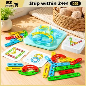 Funny Columns Puzzle Numbers Letters Shapes Childrens Creativity Variety DIY Jigsaw Set Intelligent Game Educational Toy