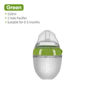 PIKO BELLO Baby feeding bottle silicone material baby bottle wide neck brown bottle Nano Silicone Baby Bottle For Newborn Baby Feeding Bottle For Pigeon（No Handle）