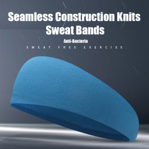 Anti-Bacteria Seamless Construction Knits Sweat Bands Head Bands for Training Breathable High Elasticity Sports Head Bands Men Headband Mesh Hairband for Yoga Running Sports Gym [SG New Promo]