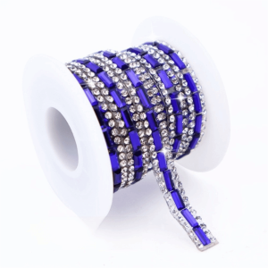 MAJESTI Colorful Crystal Strip Self Adhesive Shiny Rhinestone Strip Rhinestone Trim DIY Supply Glass Rhinestone Trim Clothing Decor