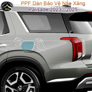 PPF dán Bảo vệ Nắp Xăng Palisade 2023 - 2025 Chống trầy xước khi đổ xăng PPF tăng độ bóng gương sau khi dán