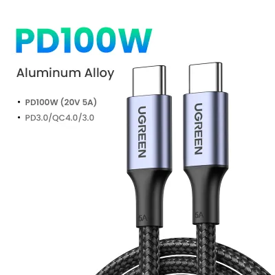 UGREEN Type C to USB C PD 100W Fast Charging Cable for iPhone 15 Pro Max Samsung S26 Ultra S25 Ultra Ultra Samsung S26 Ultra S25 UltraNintendo Switch Fast Charger Cable for Macbook Pronokia magic max 2023，Support Quick Charge4.0