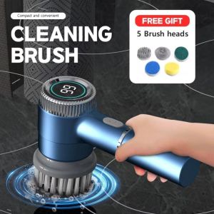 VERMILL Multifunctional Electric Cleaning Brush 5-in-1 USB Charging Wash Brush  hand-held Brush Cleaning Tool Bathroom