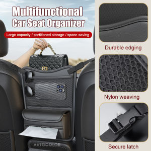 Nylon straps organizer storage box back Large paper outlet zoned storage Storage Car Storage Box Front Seat Storage Bag Durable and beautiful environmentally friendly