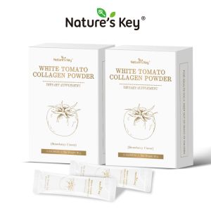 Natures Key White Tomato Collagen Powder 1250mg Vitamin Strawberry Whitening Brightening Anti-Aging