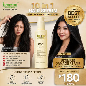 Bremod Premium Hair Care 10 in 1 Hair Serum Anti Frizz Smooth & Shiny Hair Repair Treatment