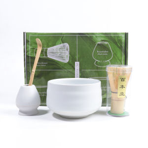 Alechaung ชุดชงชาเขียวมัทฉะ ชุดชงมัทฉะ Matcha ที่ชงชามัทฉะ Sifter สำหรับชงชาสไตล์ญีปุ่น อุปกรณ์ครบเซ็ต 4ชิ้น 7ชิ้น ใช้เป็นของขวัญได้