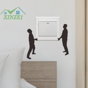 💖💓 สติกเกอร์สวิตซ์ติดเอง1ชิ้น สติ๊กเกอร์ตัวละครตลกๆสำหรับห้องนั่งเล่นห้องนอนสติกเกอร์ตกแต่งที่ลอกออกได้