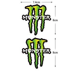 Mon ster Reflective Stickers Decals for Bike Motor Motorcycle Fender Helmet Accessories Decal Yamaha Waterproof Emblem Set Sticker